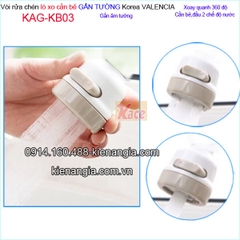 Vòi rửa chén lạnh âm tường lò xo Valencia KAG-KB03