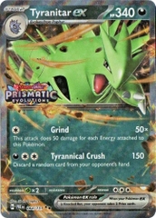 Thẻ hình Pokemon Tyranitar ex (Prismatic Evolutions Stamp) 064/131 - Lá bài lẻ Miscellaneous Cards & Products Double Rare tiếng Anh chính hãng