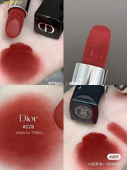 Son Dior Rouge Velvet 228 Mythique Màu Đỏ Cam Gạch - Fullsize Fullbox