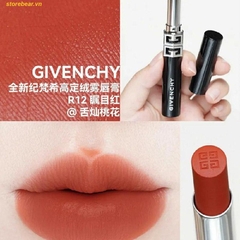 Son Givenchy Le Rouge Velvet Matte Long-Lasting Lipstick R12 Scarlet Mesh Màu Đỏ Cam