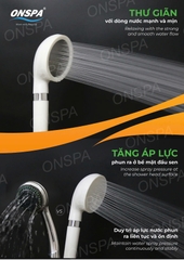 BỘ SEN PHUN SƯƠNG ONSPA M3 & M3A TĂNG ÁP MASSAGE CÓ HỘP ĐÁ LỌC CLO
