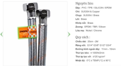 DÂY CẤP NƯỚC SỌC INOX 304 ONSPA 30cm - 2 mét