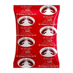 Lốc 5 gói mì Miliket sa tế tôm đỏ 80g