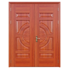 Cửa thép vân gỗ Jagning 2 cánh cân LP-2D-06