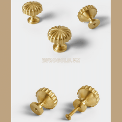 Núm Tủ Tròn Đồng Nguyên Chất BHG72 Eurogold