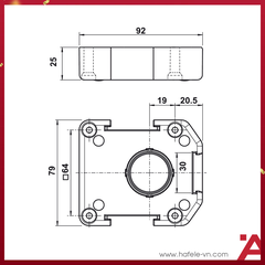 PÁT ĐẾ CHÂN TỦ Hafele 637.38.287