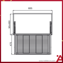 Rổ lưới Bằng Kim Loại 600mm Hafele 807.95.141