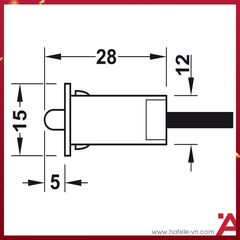 CÔNG TẮC CỬA D =12MM HAFELE 833.89.059
