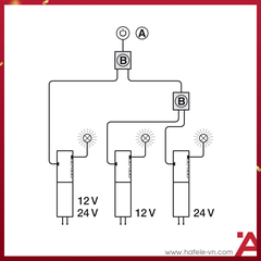 HỘP KẾT NỐI 3 BIẾN ÁP 3X30W HAFELE 833.89.061
