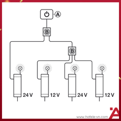 HỘP KẾT NỐI 3 BIẾN ÁP 3X30W HAFELE 833.89.061