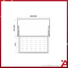 Rổ Kéo Kim Loại 800mm Hafele 807.95.853