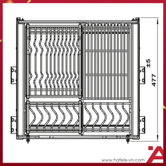 Rổ Bát Đĩa Kason Flex 800mm INOX 304 Hafele 549.04.046
