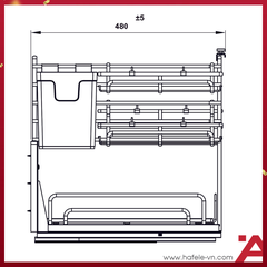 Rổ Gia Vị Dao Thớt Omero Multi INOX 304 250mm Hafele 547.11.002