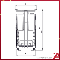 Rổ Gia Vị Dao Thớt Omero Multi INOX 304 350mm Hafele 547.11.004