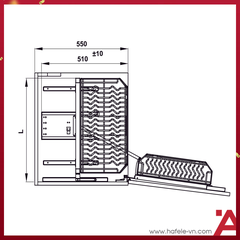 TỦ ĐỒ KHÔ KARA SWING INOX 304 450mm Hafele 595.71.043