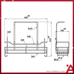 Rổ Đựng Dụng Cụ Vệ Sinh INOX 304 Hafele 595.04.096