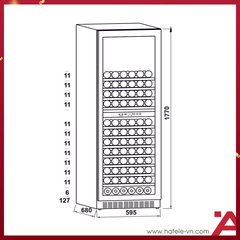 TỦ RƯỢU ÂM TỦ HAFELE HW-C415FB 533.17.021