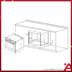 LÒ NƯỚNG ÂM TỦ Hafele HC-O811B 495.10.035