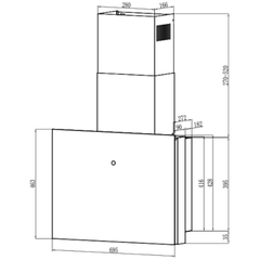 Máy Hút Mùi Dạng Hộp Mặt Kính Đen EUH1770VP Eurogold
