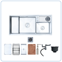 CHẬU RỬA BÁT 2 HỐ NOBINOX RAZIA NJ577