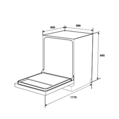 MÁY RỬA CHÉN ĐỘC LẬP Hafele HDW-F601G 535.29.592