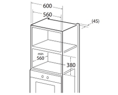 LÒ VI SÓNG KẾT HỢP NƯỚNG ÂM TỦ HAFELE HM-B38A 535.34.000