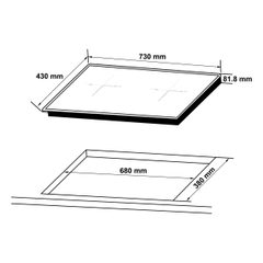 Bếp từ 2 vùng nấu Hafele HC-I7365B 536.61.365