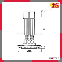CHÂN TỦ AXILO 90-120MM Hafele 637.76.353