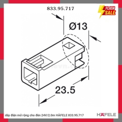 DÂY ĐIỆN MỞ RỘNG CHO ĐÈN 24V/2.0M hafele 833.95.717