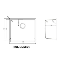 CHẬU RỬA BÁT 1 HỐ NOBINOX LISA NN545S
