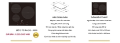 Bếp 3 từ Smaragd SI3-9999