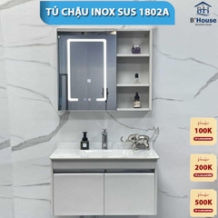 Bộ Tủ Gương Phòng Tắm, Tủ Lavabo Đẹp, Tủ Lavabo Phòng Tắm SUS 1802A