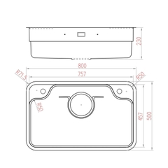 CHẬU RỬA BÁT 1 HỐ NOBINOX ARVO B180
