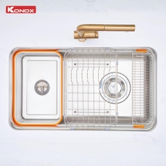 Chậu rửa mini Konox Colander Sink – CD Smart 8047 Viền Cam