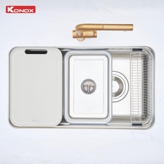 Thớt Konox sợi gỗ – Cutting Board – CB470 PP – Màu Xám
