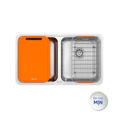Chậu rửa bát Konox lắp âm 2 hố cân R50 Tari 7846DU