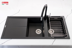 Chậu rửa bát Konox Granite Sink Livello Smart 1160 – Black