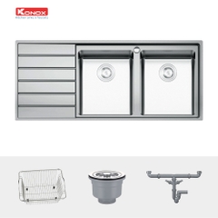 Chậu rửa bát Konox European sink Premium KS11650 2B – Bàn trái