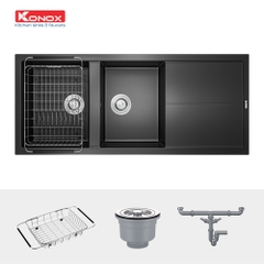 Chậu rửa bát Konox Granite Sink Livello Smart 1160 – Black
