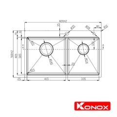 Chậu rửa bát Konox Workstation Sink – Topmount Sink KN8250TD