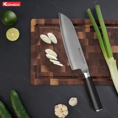 Dao Konox đa năng thép Nhật Damascus Eiko Series 7″ Santoku
