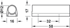 Đế Công Tắc Màu Xám Hafele 833.89.331