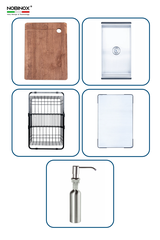 CHẬU RỬA BÁT 2 HỐ NOBINOX RAZIA NJ575