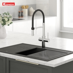 Vòi rửa bát thân mềm 3 đường nước Combi Chrome