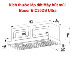 Máy hút mùi Bauer BIC35DS Ultra