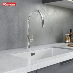 Vòi rửa bát dây rút Konox Lasi Chrome