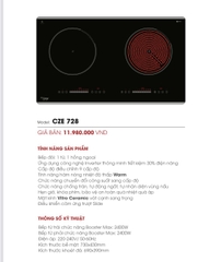 Bếp từ đôi Canzy CZE 728