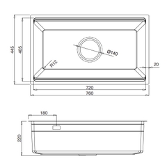 Chậu rửa bát Kluger KWU8161FS  S76 Plus