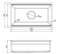 Chậu rửa bát Kluger KWU8161FB  S70