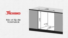 Máy rửa bát Texgio Dishwasher TGWF68GB Smart - 8 Bộ Nâng cấp 11 Bộ - Kết Nối Wifi, Sấy Khí Nóng